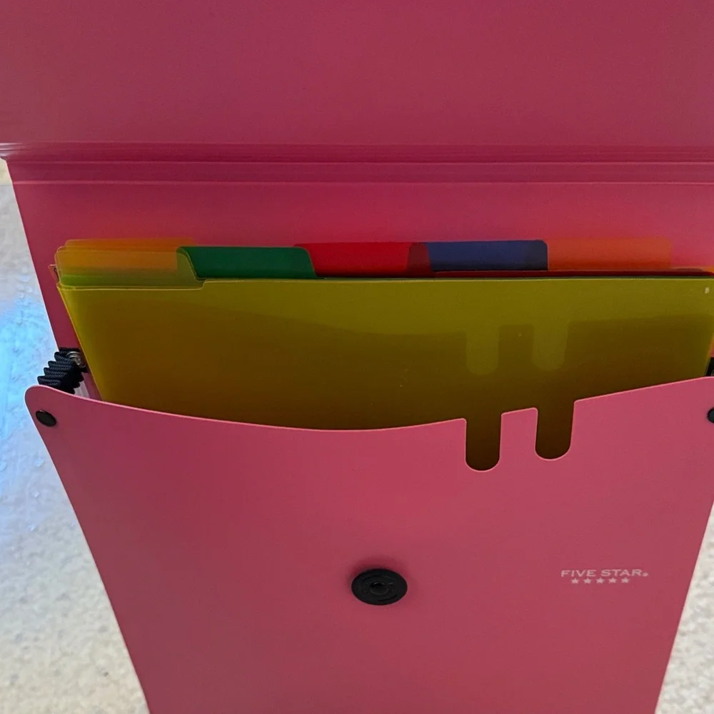 Expandable Pink and Blue Sleeves for Filing